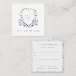 Certificado de Presente de Monograma de Crest de F