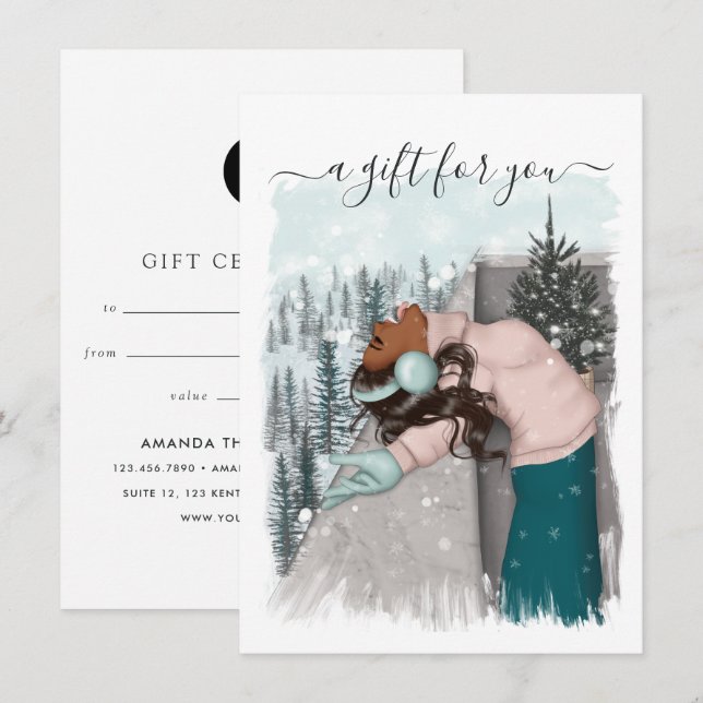 Certificado de Presente de Natal Africano American (Frente/Verso)