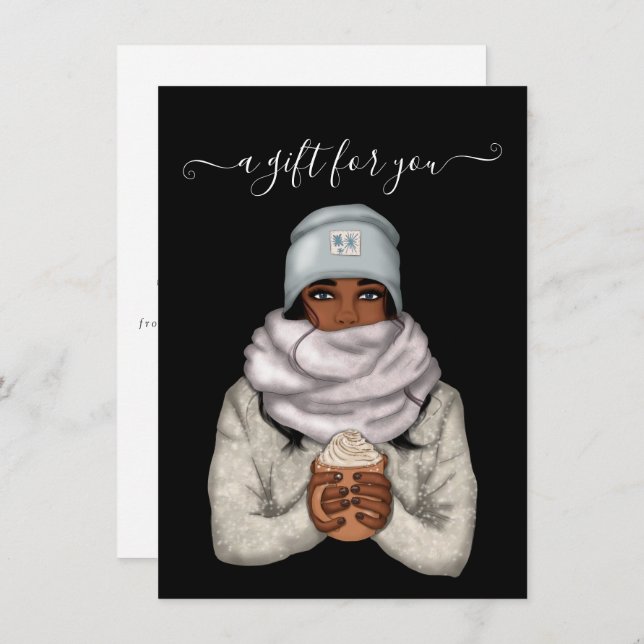 Certificado de Presente de Natal Africano American (Frente/Verso)
