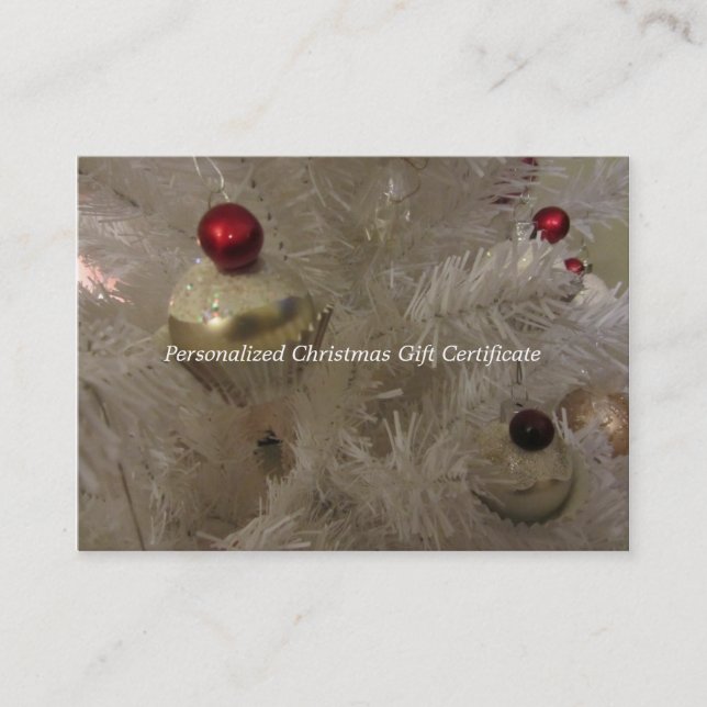 Certificado de Presente de Natal Árvore em Branco (Frente)