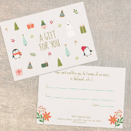 Certificado de presente de Natal bonito