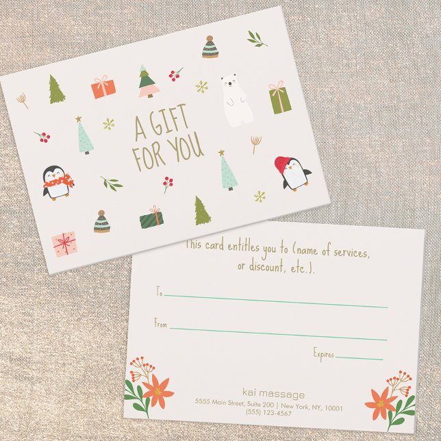 Certificado de presente de Natal bonito (Criador carregado)