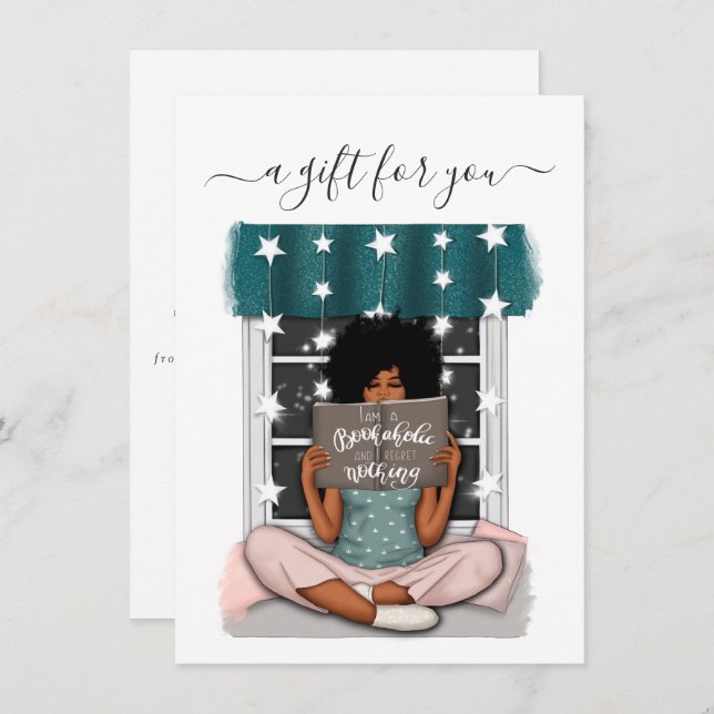 Certificado de Presente de Natal do Book Lover (Frente/Verso)