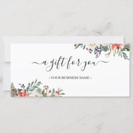 Certificado de Presente de Natal Holly Berry & Flo