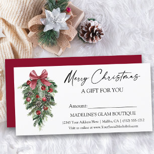 Certificado de Presente de Natal para Pinças de Ti
