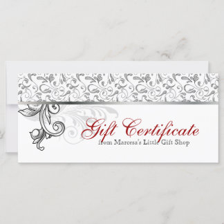 Certificado de Presente de Natal Varejo Vermelho F