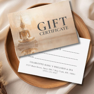 Certificado de Presente de Negócios Golden Buddha