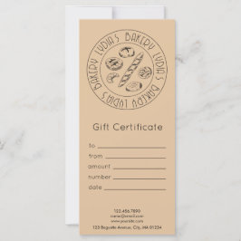 Certificado de Presente de Padaria Kraft Personali