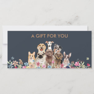 Certificado de presente de pet shop de embelezamen