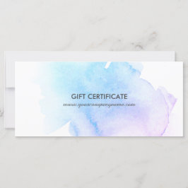 Certificado de Presente de Pintura Púrpura e Azul