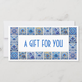 Certificado de presente de quadro de azulejos medi