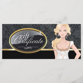 CERTIFICADO DE PRESENTE DE SALÃO DE CABELO