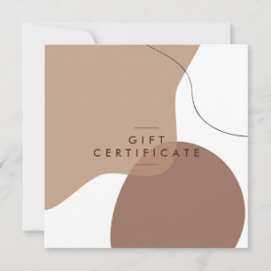 Certificado de Presente de Salão em Formas Orgânic