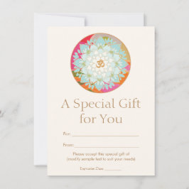 Certificado de Presente de Saúde Espiritual da Flo