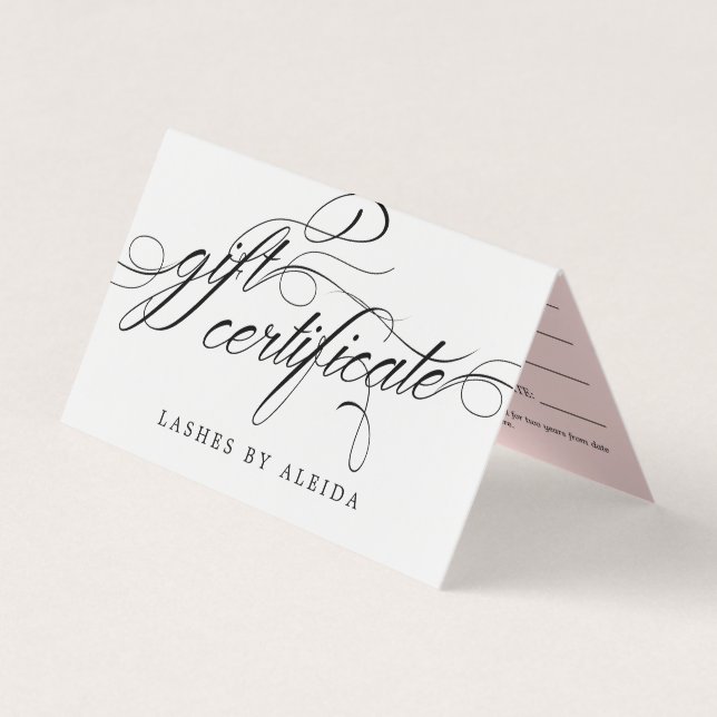 Certificado de Presente de Script Suave (Frente)