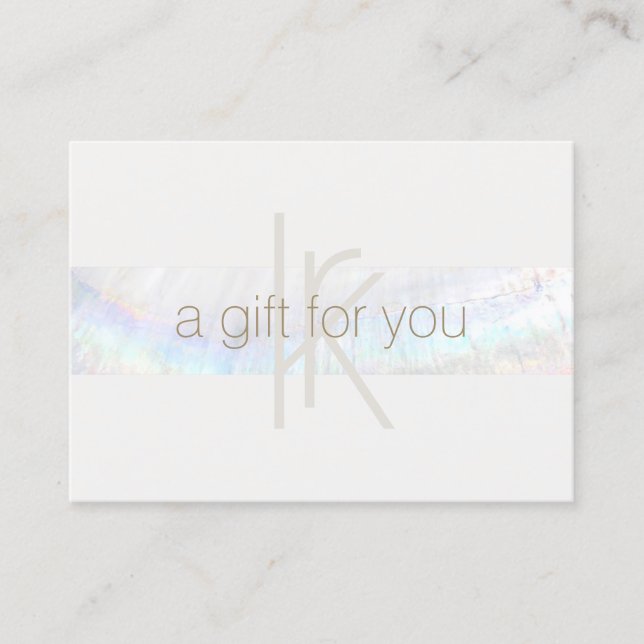 Certificado de Presente de Seashell Moderno do Mon (Frente)