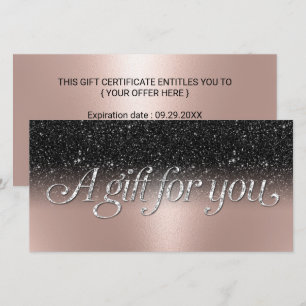 Certificado de Presente de Spa de Salão Negro Dour