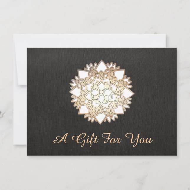 Certificado de Presente de Spa e Salão Branco (Frente)