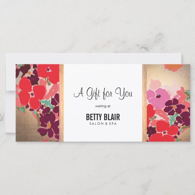 Certificado de Presente de Spa e Salão Floral Colo (Frente)