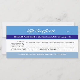 Certificado de Presente de Tonalidade Azul