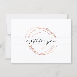 Certificado de Presente do Designer Dourado rosa