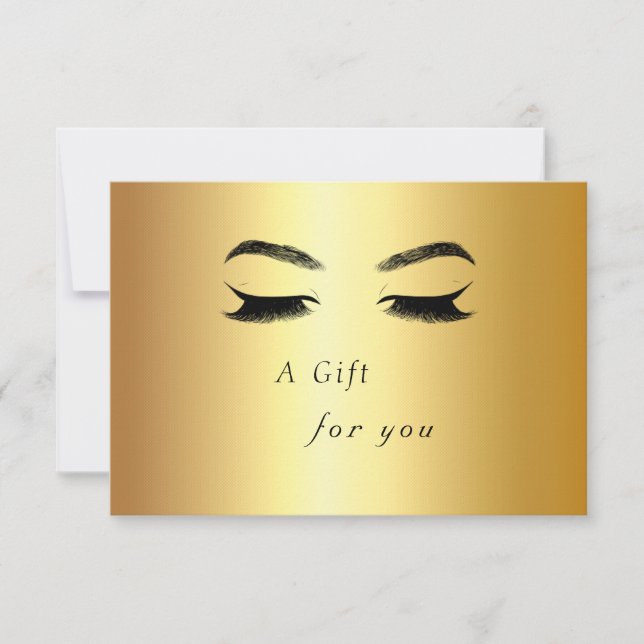 Certificado de presente do Golden Lashes & Brow Be (Frente)