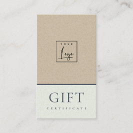 Certificado de Presente do Logotipo do Aqua Kraft 