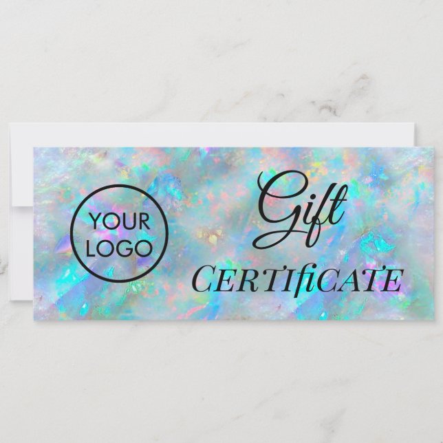certificado de presente do logotipo opal (Frente)