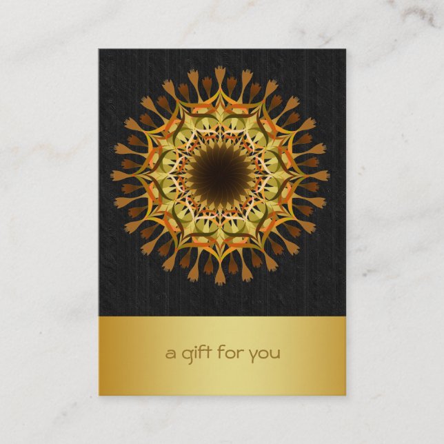 Certificado de Presente do Lotus Dourado Mandala S (Frente)