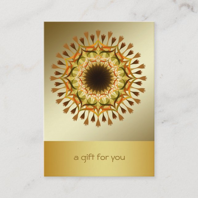 Certificado de Presente do Lotus Dourado Mandala S (Frente)