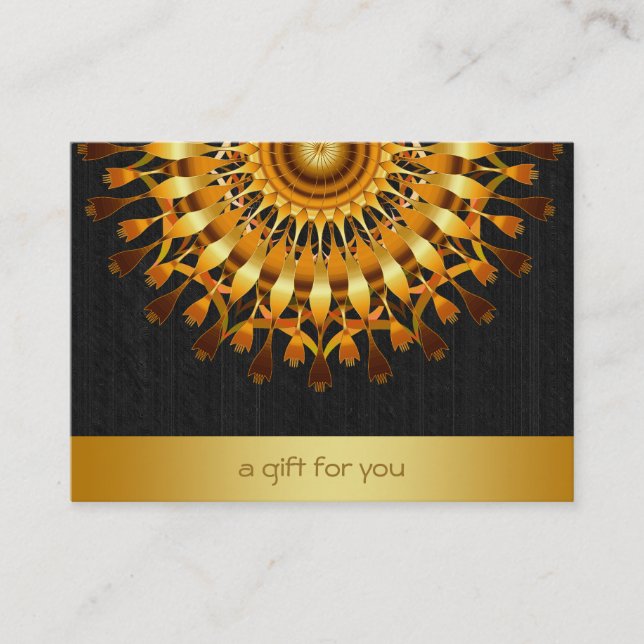 Certificado de Presente do Lotus Dourado Mandala S (Frente)