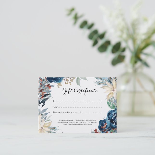 Certificado de Presente do Tema Inverno (Em pé/Frente)