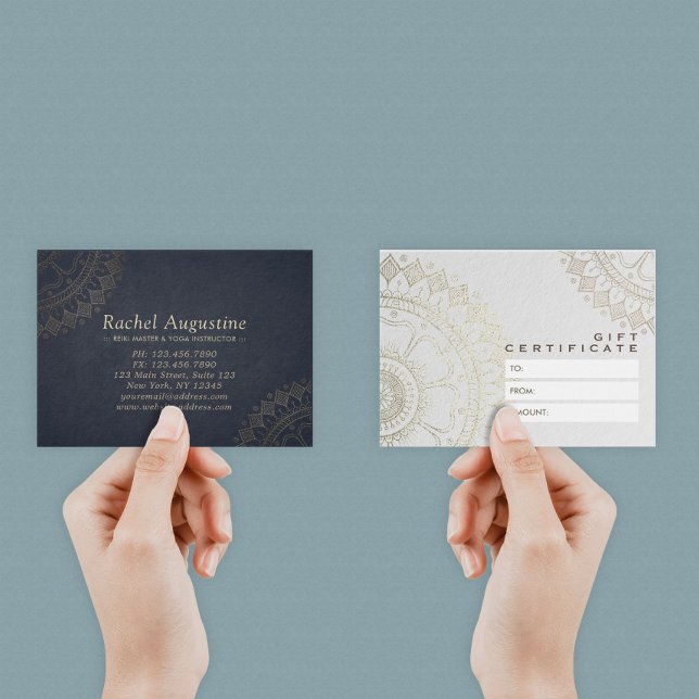 Certificado de Presente do YOGA Studio Blue e Dour (Criador carregado)