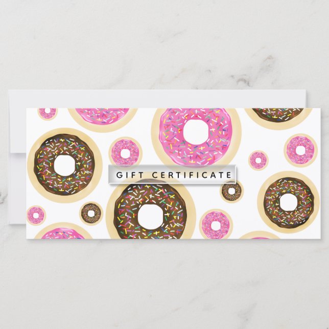 Certificado de Presente Donuts Granulado Rosa e Ma (Frente)