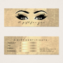 Certificado de Presente Dourada Lashes de Couro Ma
