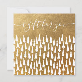 Certificado de Presente Dourado de Férias de Natal