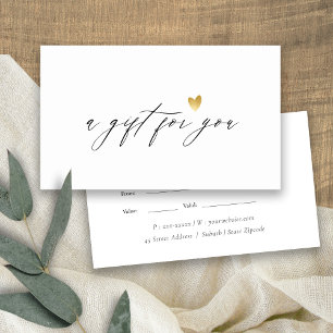 Certificado de Presente Dourado de Script Simples