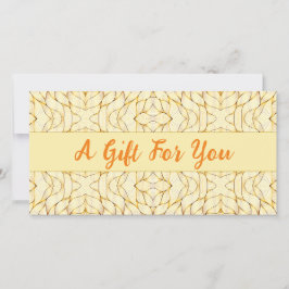 Certificado de Presente Dourado Elegante Chic (Lux