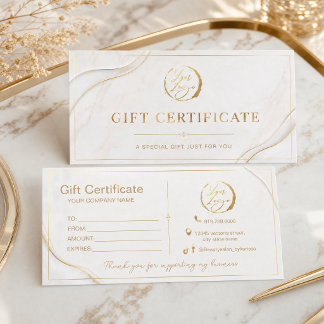 Certificado de Presente Dourado Elegante | Luxo 