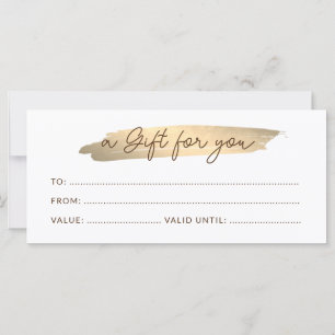 Certificado de Presente Dourado Minimalista Modern