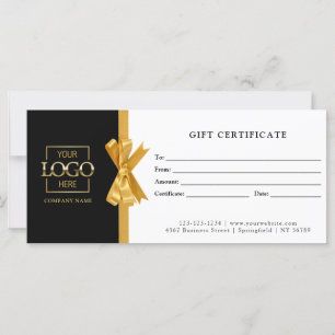 Certificado de Presente Dourado para Chic Black
