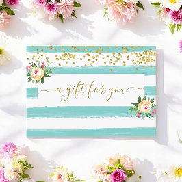 Certificado de Presente Dourado para Cliente Turqu