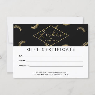 Certificado de Presente Dourado/Preto para muitos