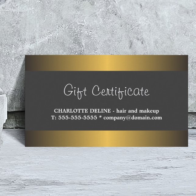 Certificado de Presente Elegante Metal Dourado Bra (Criador carregado)