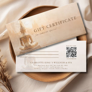 Certificado de Presente em Código QR do Salão Gold