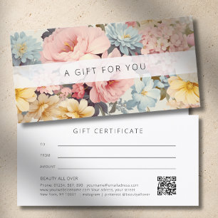 Certificado de Presente Empresarial Código QR Flor