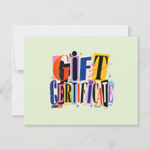 Certificado de Presente Empresarial Colorido Verde