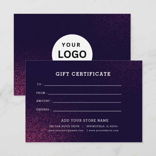 Certificado de Presente Empresarial Editável Adici (Frente/Verso)
