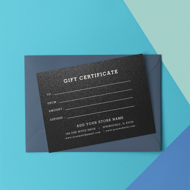 Certificado de Presente Empresarial Editável Adici ( Business Gift Certificate With Logo)