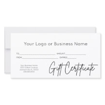 Certificado de Presente Empresarial Logotipo em Ro